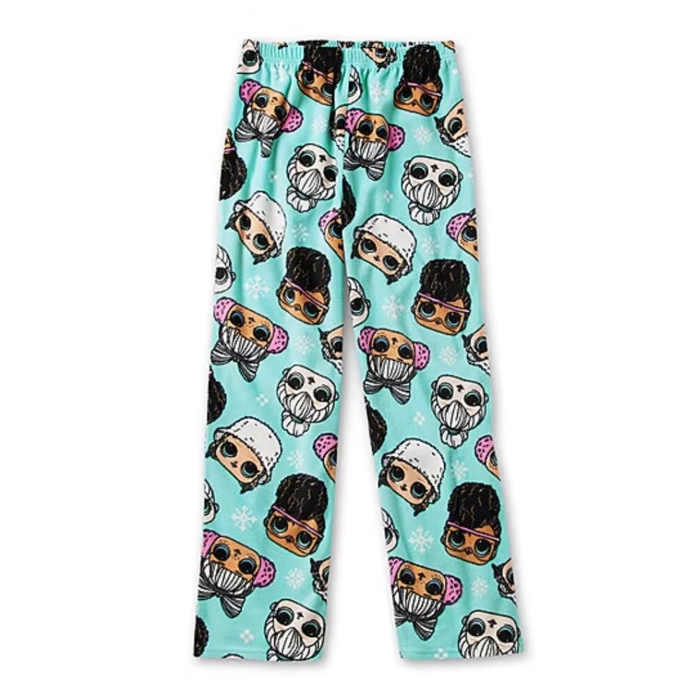LOL Surprise Girls Fleece Pajama Sleep Pants, Character Faces Print NEW